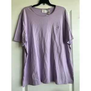 Liz Claiborne Woman Purple Short Sleeve Shirt 3X NWT